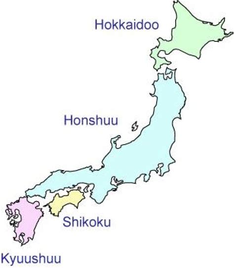 4 main islands of japan map|Japan Map .